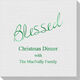 Expressive Script Blessed Linen Like Napkins Image 4 of 5